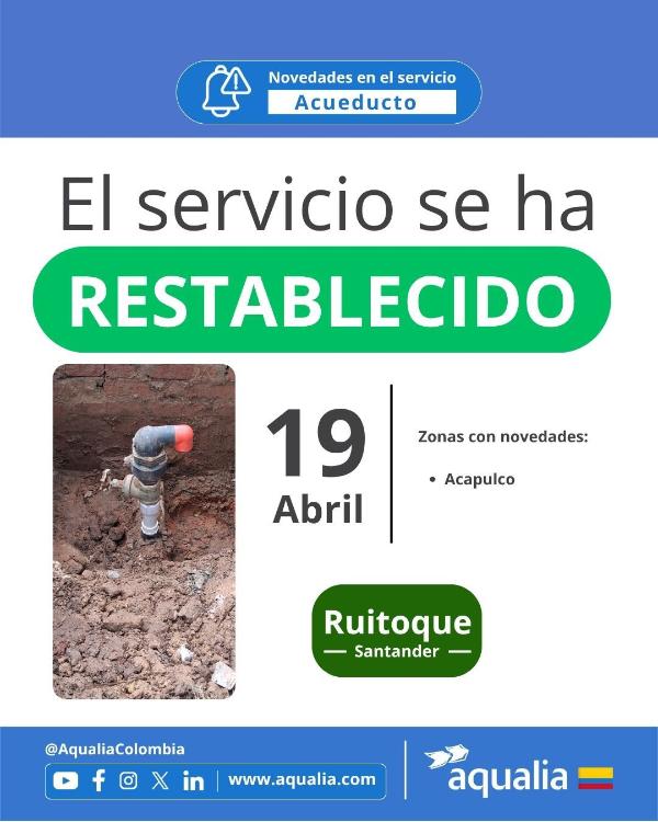 El servicio se ha restablecido en Acapulco